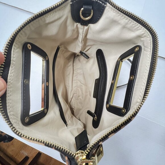 INC International Concepts Leopard Print Foldover Crossbody Clutch Brown -NWOT - Picture 4 of 4